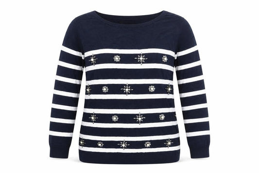 Womens UK Size 14 Jasper Conran Blue Pullover Jumper