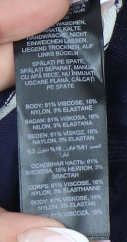 Jasper Conran Women's Blue Striped Pullover Jumper Size 14