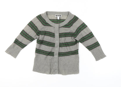 Womens UK Size 10 MNG Basics Grey Cardigan Jumper