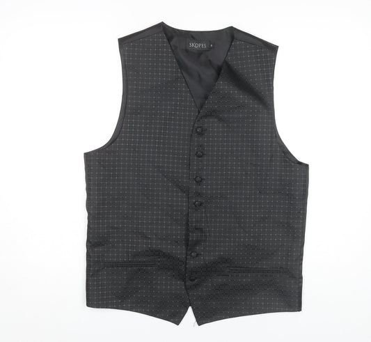 Mens UK Size M Skopes Regular Black Suit Waistcoat