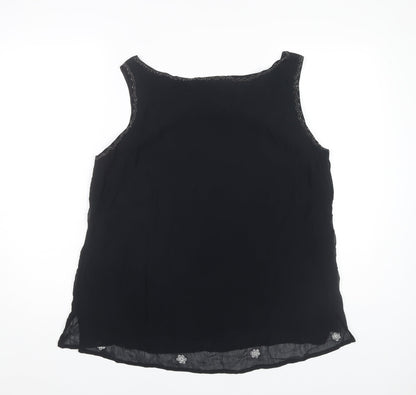 Ann Harvey Women's Black Embroidered Tank Top UK 18