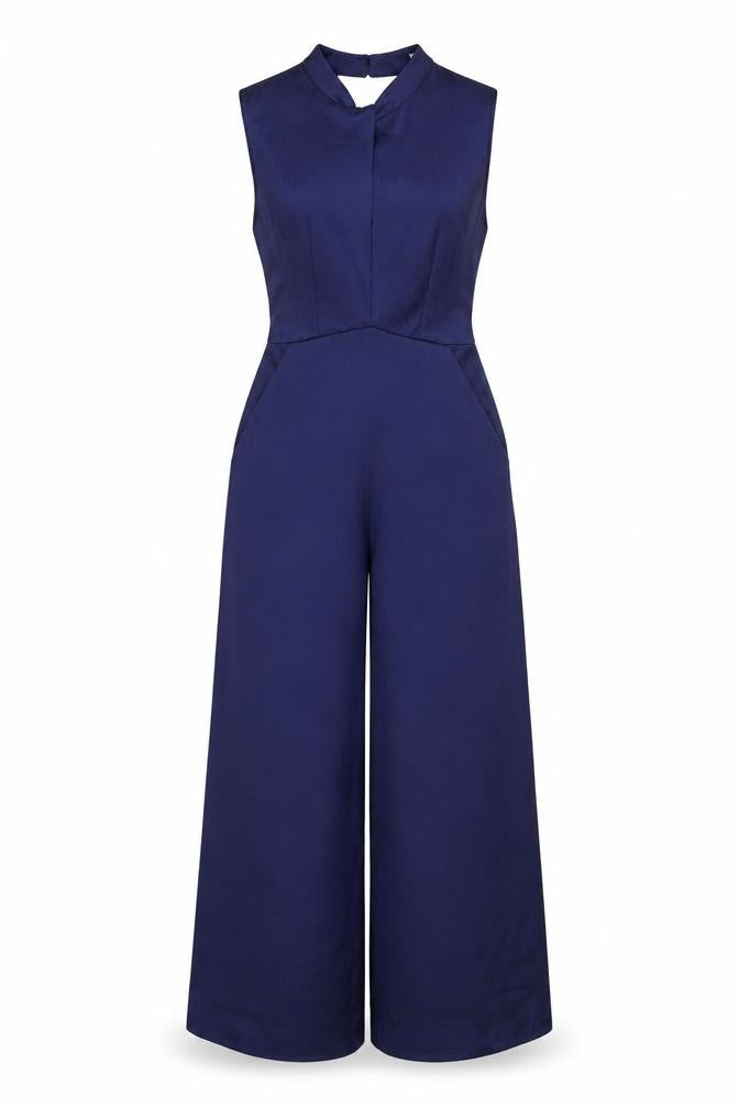 Womens UK Size 6 Whistles One-Piece Blue Jumpsuit