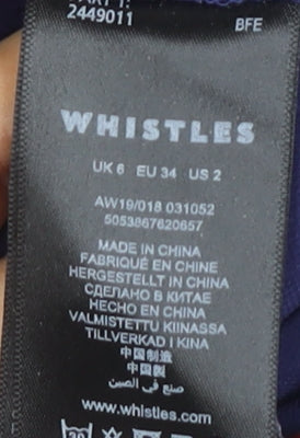 Whistles Women's Blue Sleeveless Jumpsuit Size 6