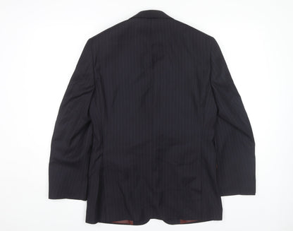 Mens UK Size 36 Charlton Gray Regular Blue Suit Jacket