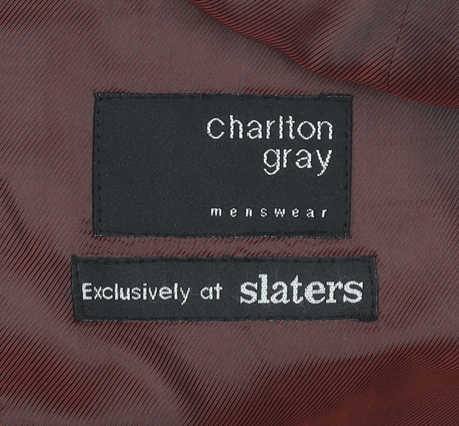 Mens UK Size 36 Charlton Gray Regular Blue Suit Jacket