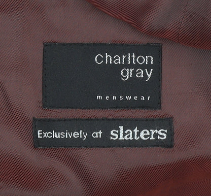 Mens UK Size 36 Charlton Gray Regular Blue Suit Jacket