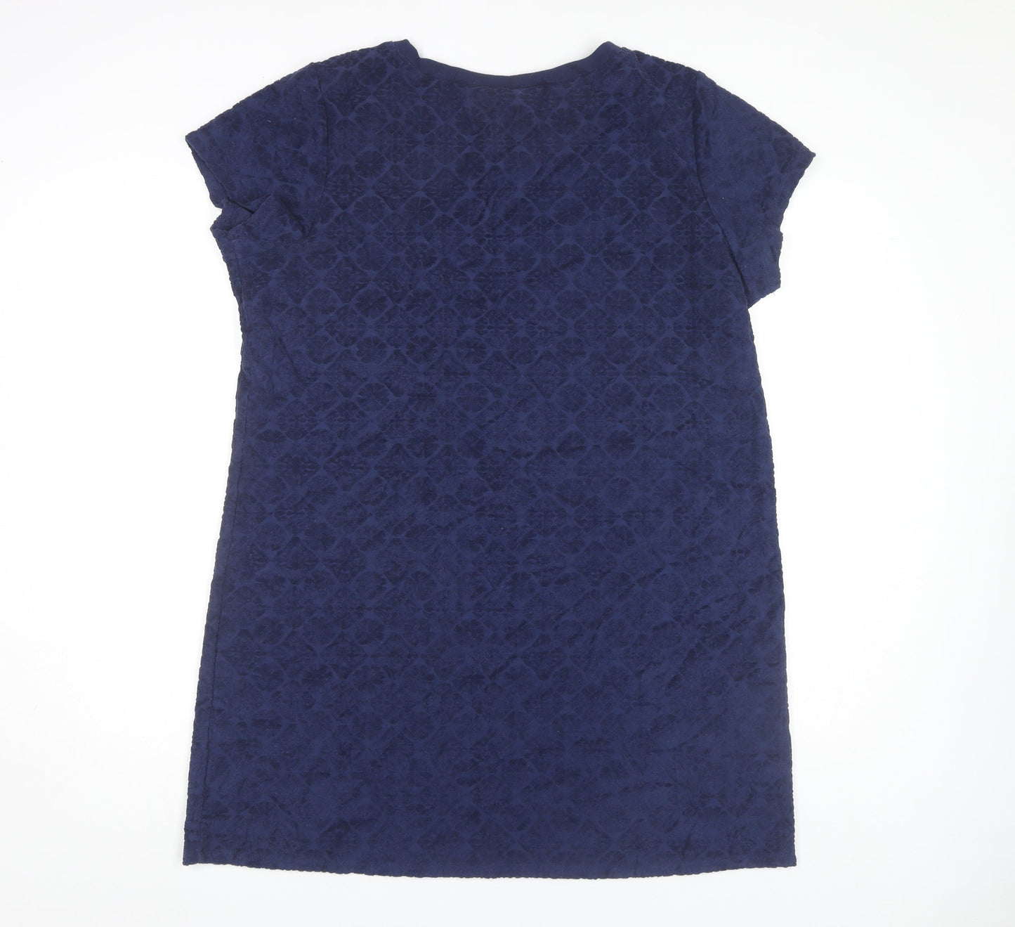 Land's End Blue Women's Dress L Short Sleeve Knit