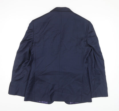 Mens UK Size 38 T.M.Lewin Regular Blue Suit Jacket