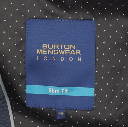 Mens UK Size 38 Burton Regular Blue Suit Jacket