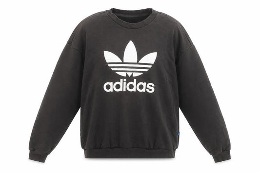 Front view of Adidas Women's Black Pullover Sweatshirt, size 8