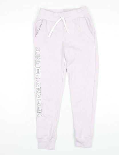 Under Armour Girls Pink Jogger Trousers Size M