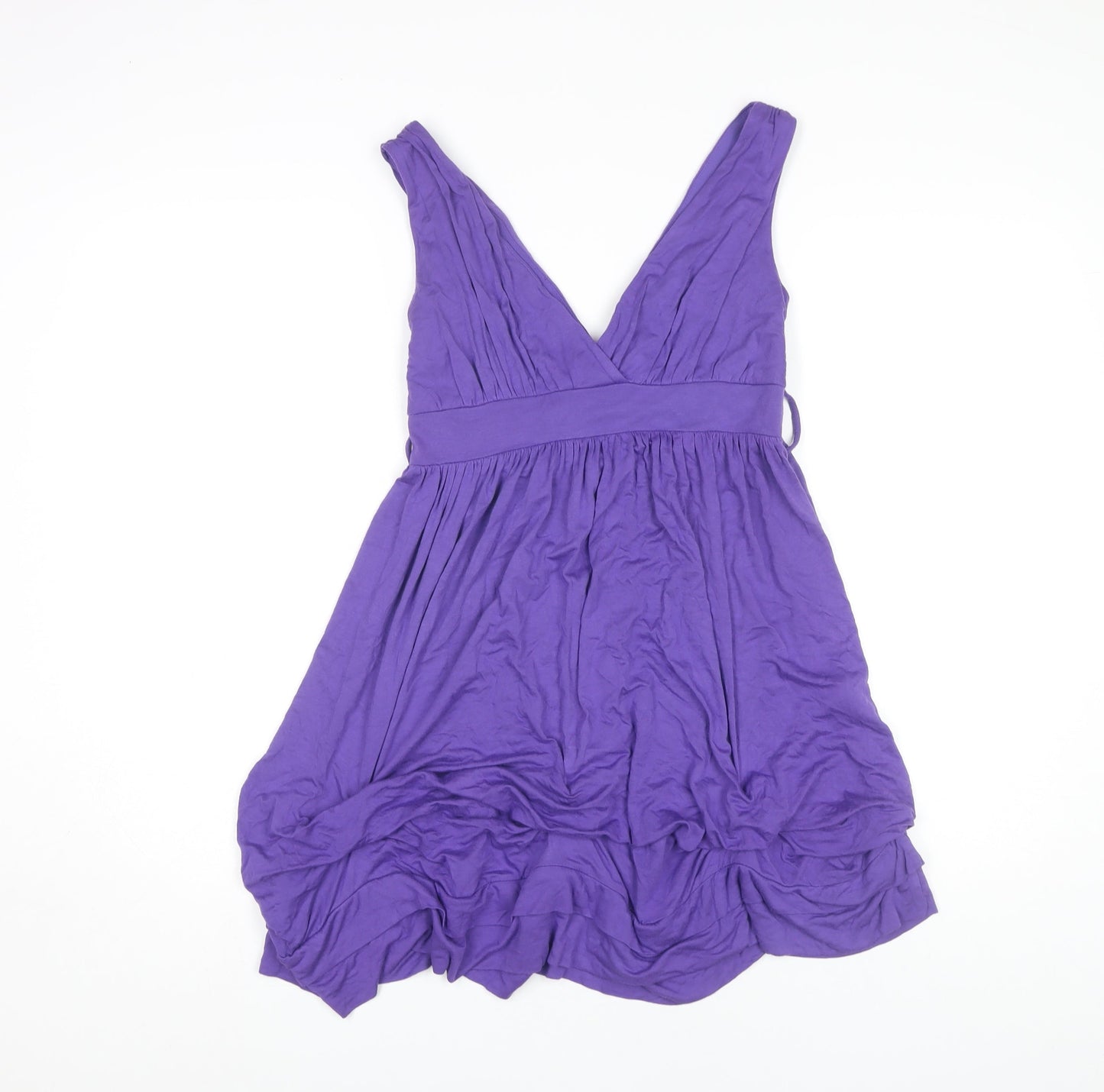 Dorothy Perkins Purple V-Neck Sleeveless Dress Women