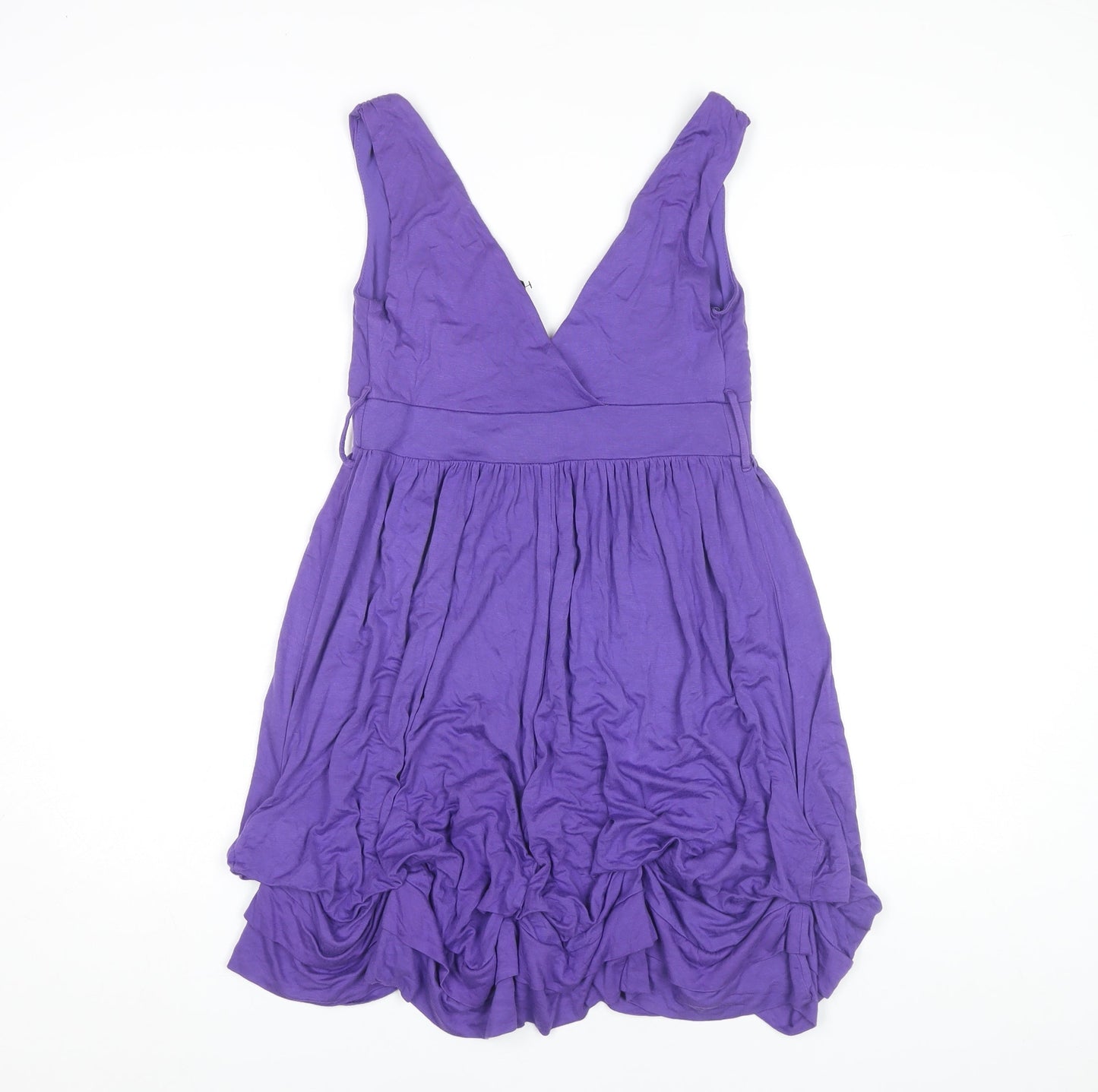 Dorothy Perkins Purple V-Neck Sleeveless Dress Women