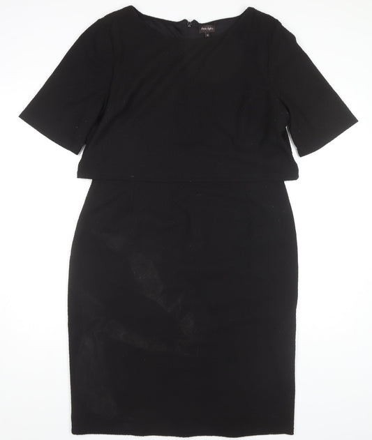 Phase Eight Women's Black Sheath Dress Size 16
