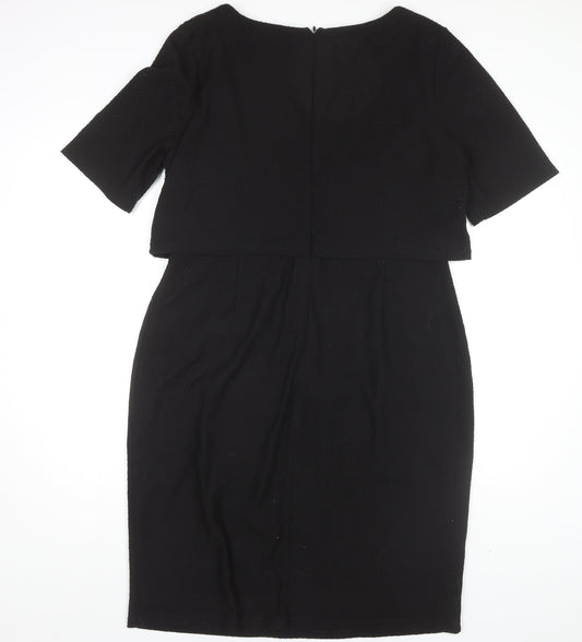 Phase Eight Women's Black Sheath Dress Size 16