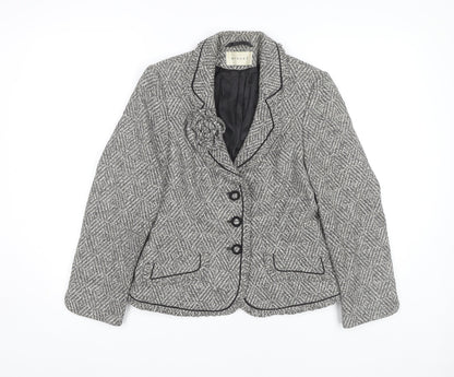 Minuet Women's Black Tweed Blazer, Size 8 - Elegant Business Chic