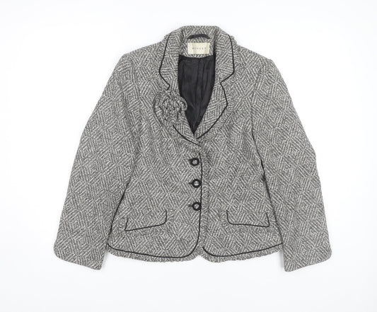 Minuet Women's Black Tweed Blazer, Size 8 - Elegant Business Chic