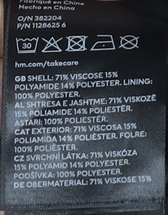 Womens UK Size XS H&M Black