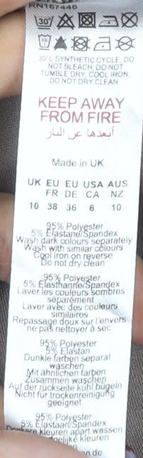 Boohoo Women’s Brown Sheath Dress Size 10, High Neck, Ruched