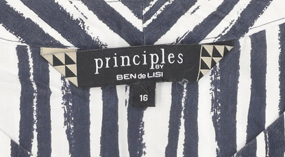 Principles Women Striped Dress 16 Multicoloured Modest
