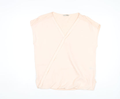 Womens UK Size 14 Marks and Spencer Pink Wrap Blouse