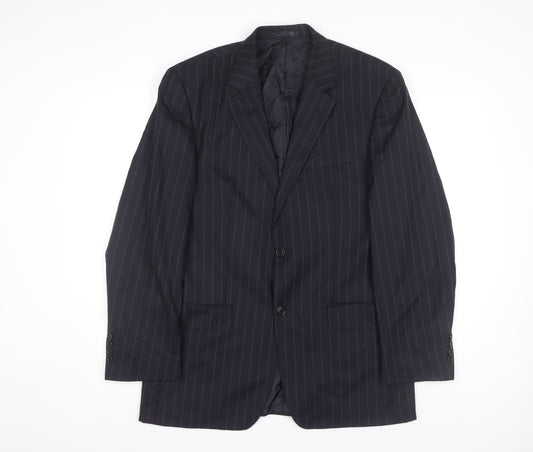 Jaeger Men's Blue Striped Blazer 40 Regular
