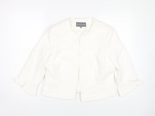Womens UK Size 12 Laura Ashley White Basic Jacket