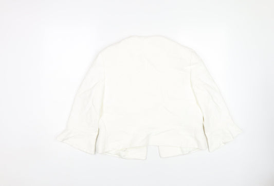Womens UK Size 12 Laura Ashley White Basic Jacket
