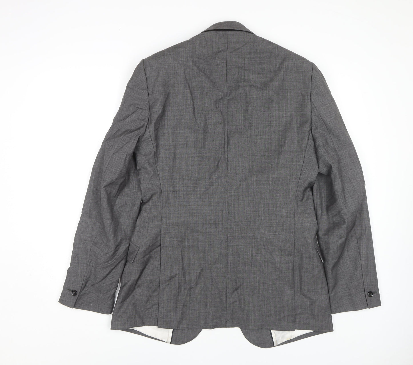 Reiss Men's Grey Check Wool Suit Jacket 38 Chest