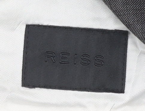 Reiss Men's Grey Check Wool Suit Jacket 38 Chest