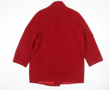 Debenhams Women's Red Wool Coat Size 14