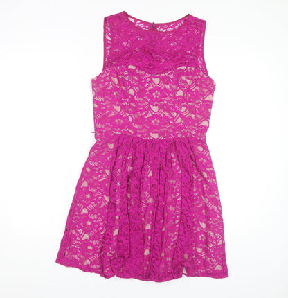 Oasis Women's Pink A-Line Sleeveless Dress Size 10