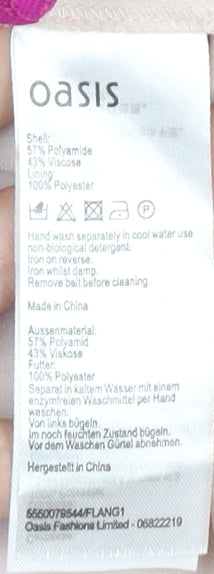 Oasis Women's Pink A-Line Sleeveless Dress Size 10