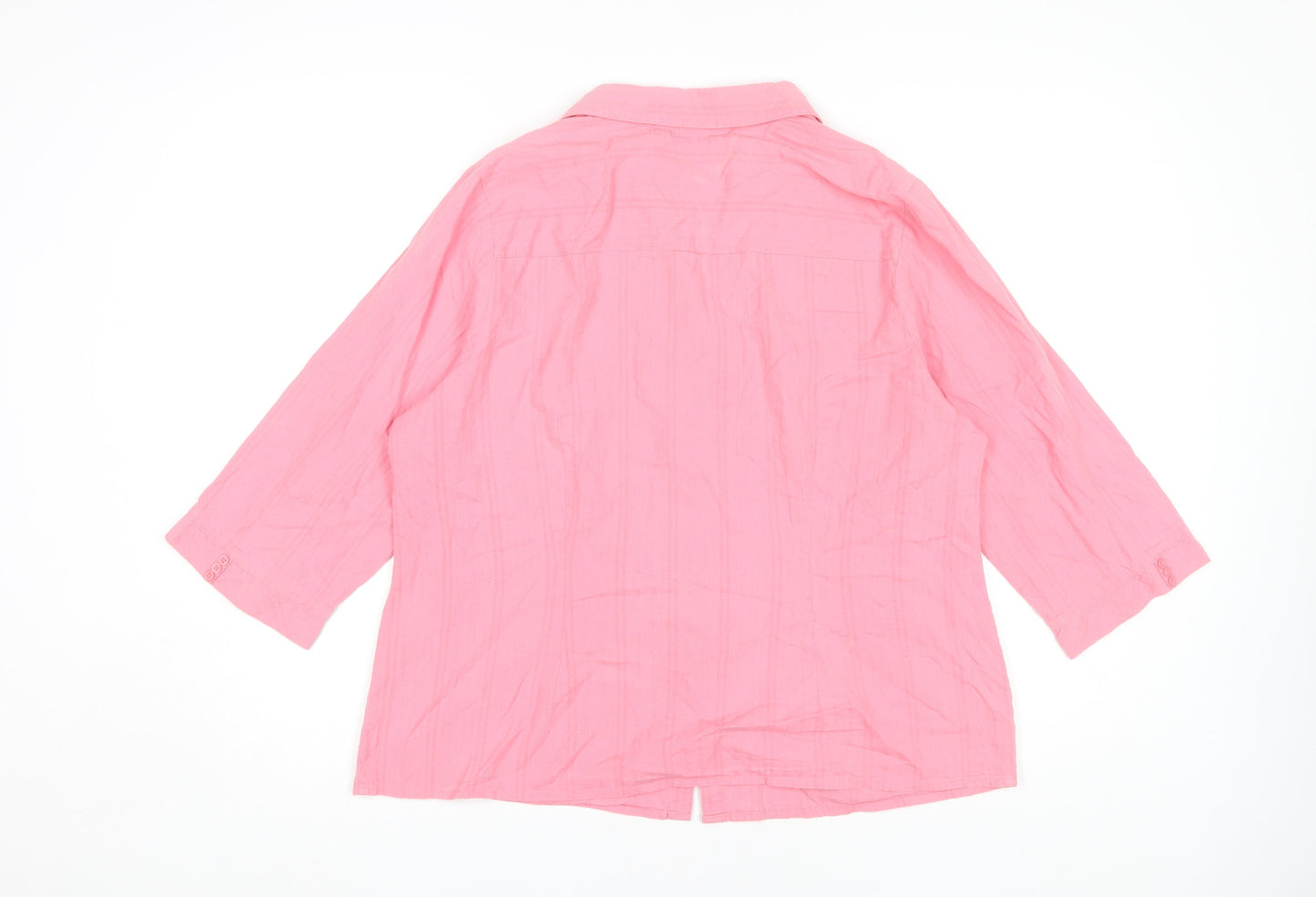 EWM Women's Pink Button-Up Shirt Size 18
