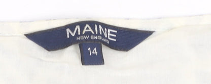 Maine New England Women’s Multicoloured Dress, Size 14, V-Neck