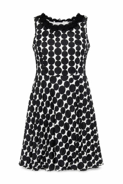 Marks and Spencer Women's Black Polka Dot Dress Size 14