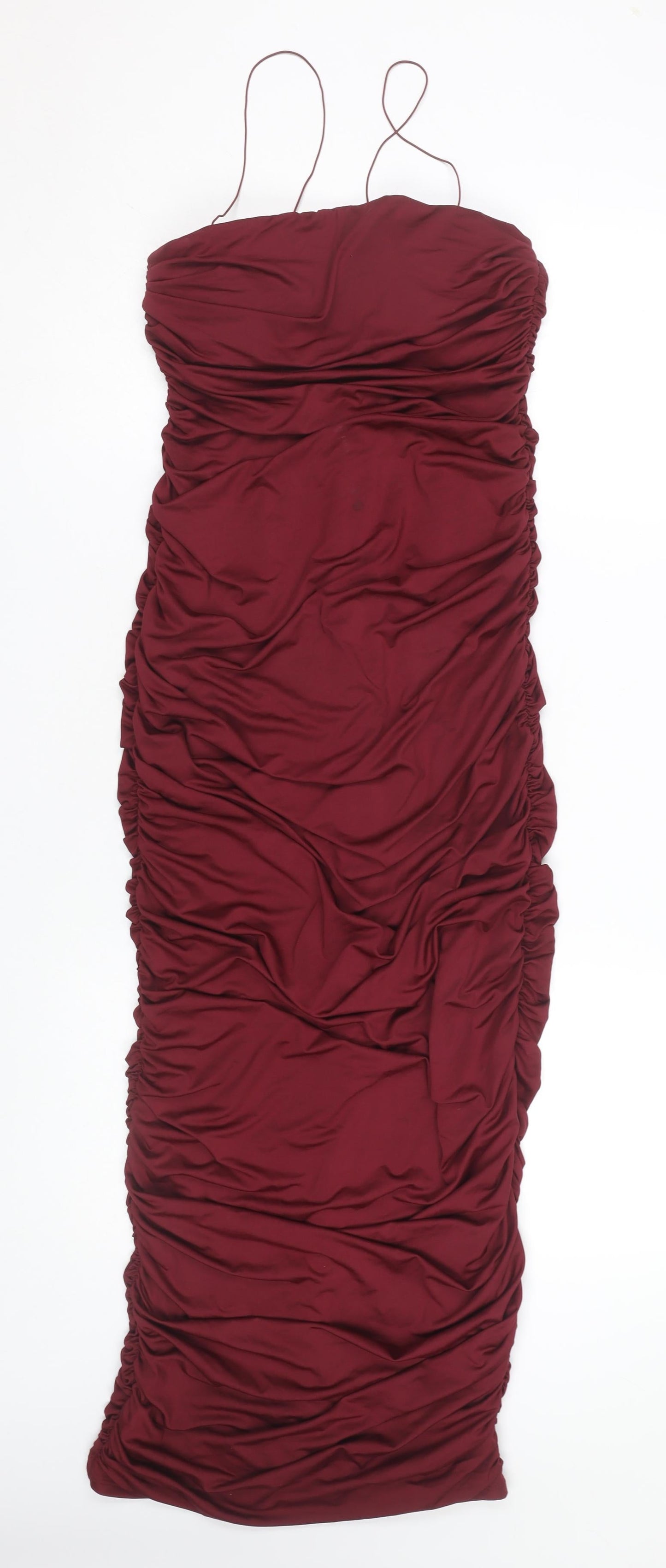 Oh Polly Women's Red Bodycon Party Dress - Size 12