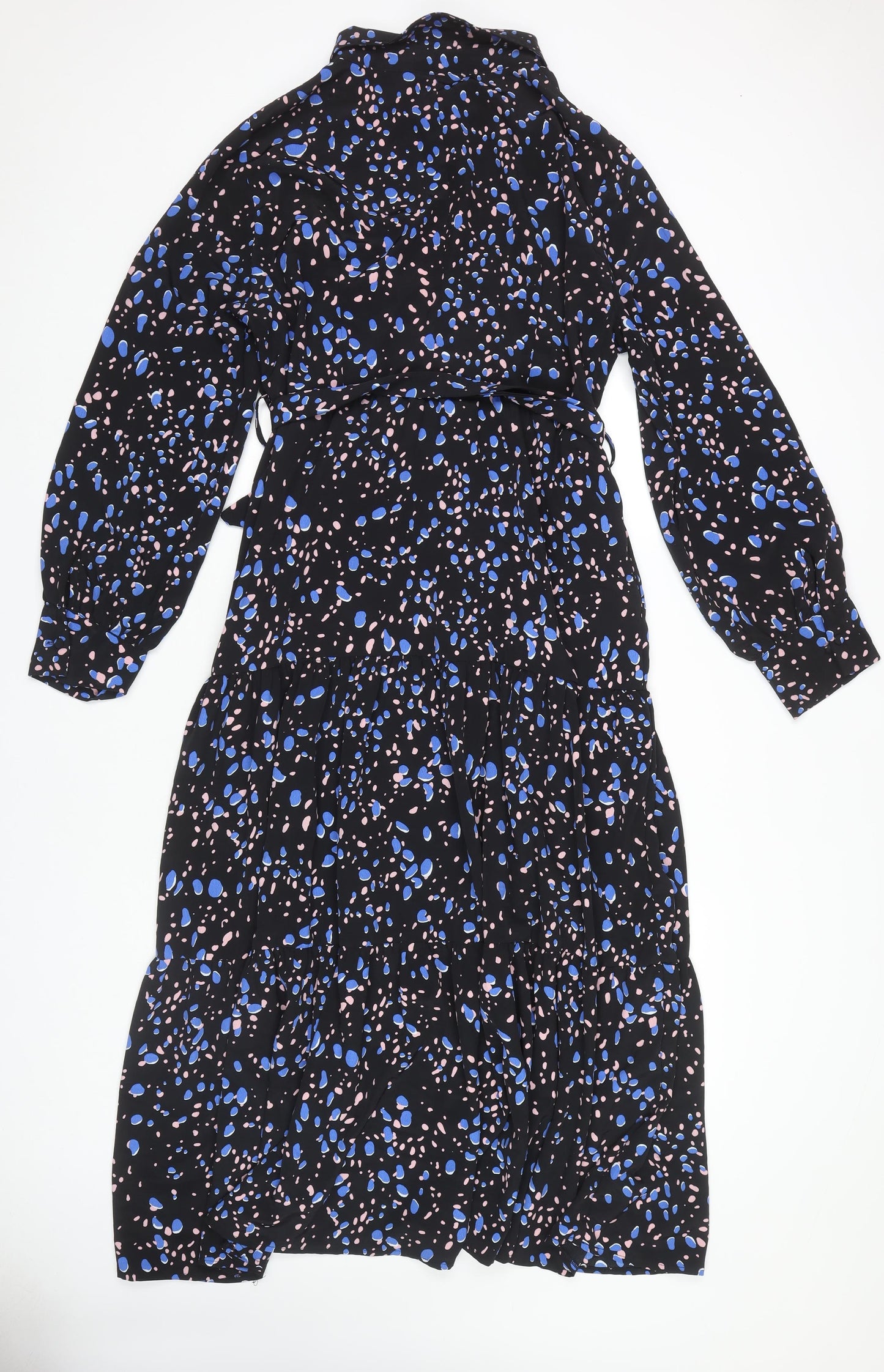 Girl In Mind Women's Black Midi Shirt Dress - UK 16