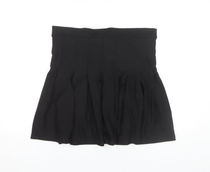 Boohoo Women's Black Skirt Size 14 Cotton Blend