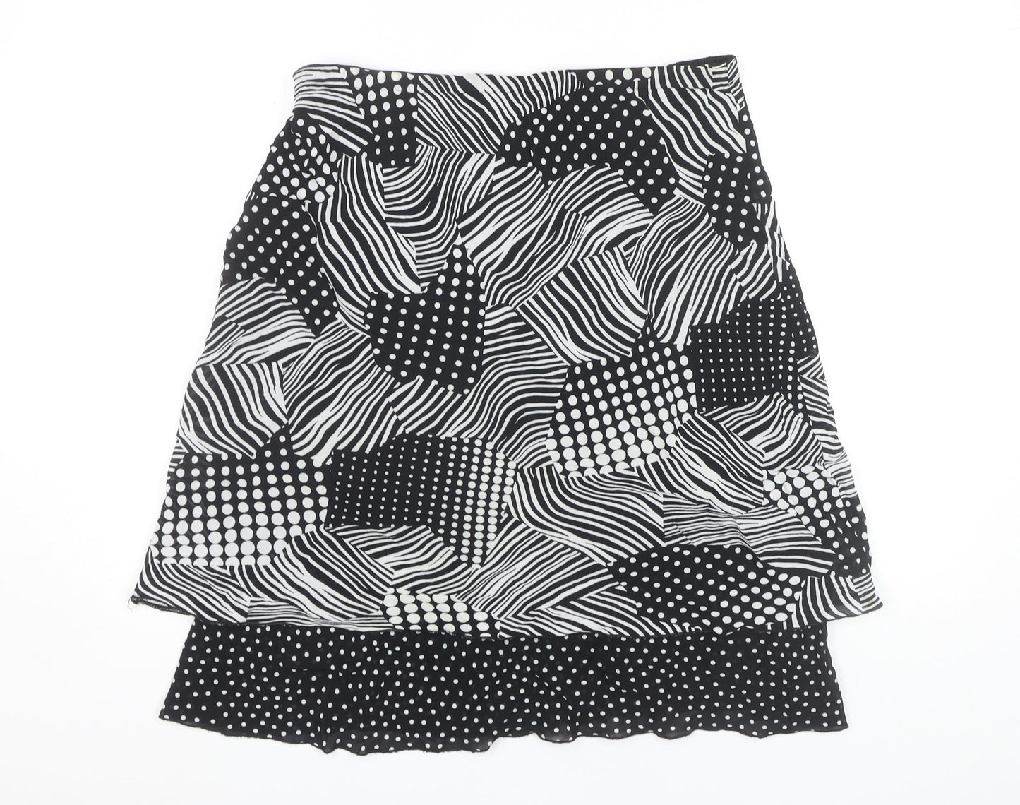 PequeSantino Women's Black Geometric Skirt Size 22