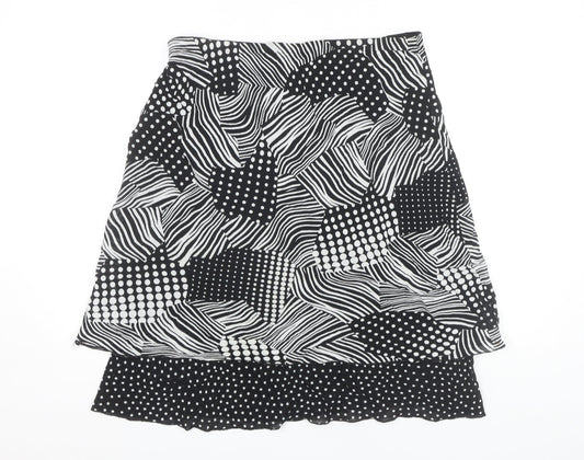 PequeSantino Women's Black Geometric Skirt Size 22