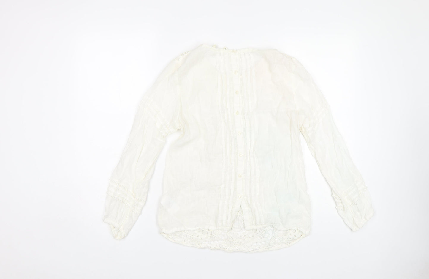Womens UK Size 8 H&M Ivory Lace Blouse