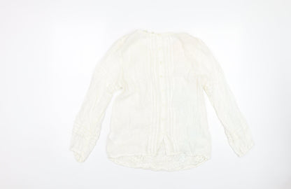 Womens UK Size 8 H&M Ivory Lace Blouse