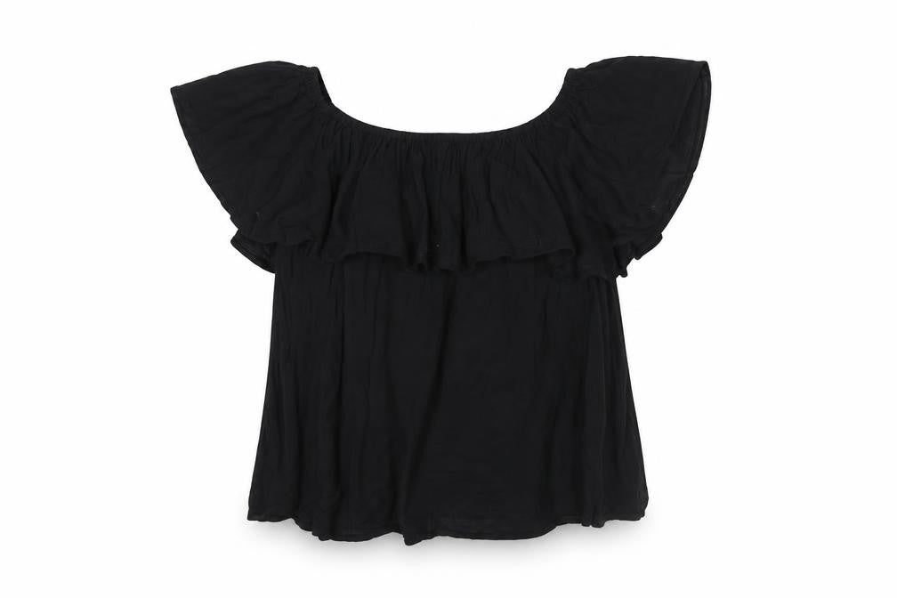 Womens UK Size 14 New Look Black Tunic Blouse