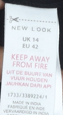 New Look Women's Black Off Shoulder Tunic Blouse Size 14