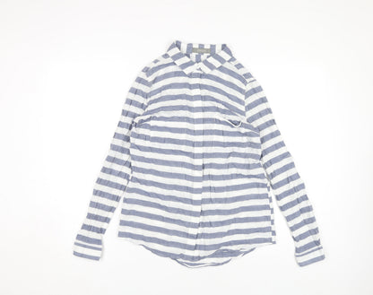 Womens UK Size 8 Oasis Blue  Button-Up