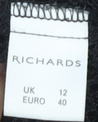 Womens UK Size 12 Richards Black Basic Blouse