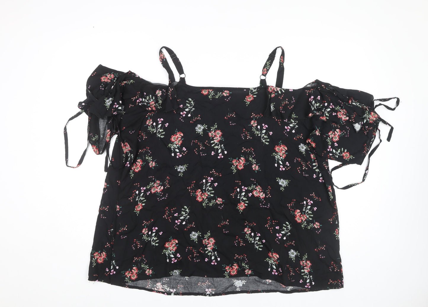 Womens UK Size 22 Simply Be Black Off the Shoulder Blouse