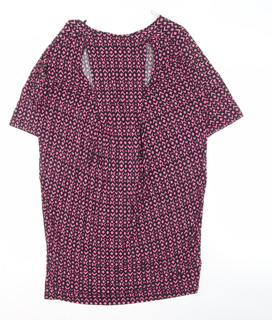 Womens UK Size 10 NEXT Pink Tunic Blouse
