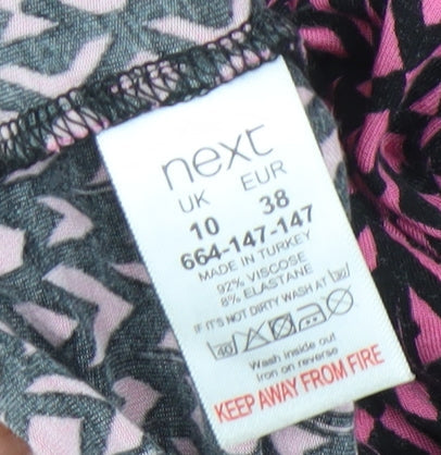 Womens UK Size 10 NEXT Pink Tunic Blouse